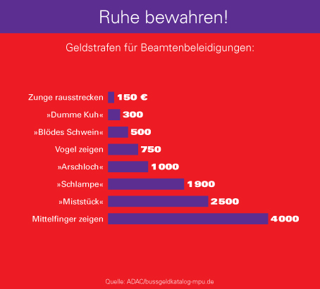Geldstrafen für Beamtenbeleidigungen